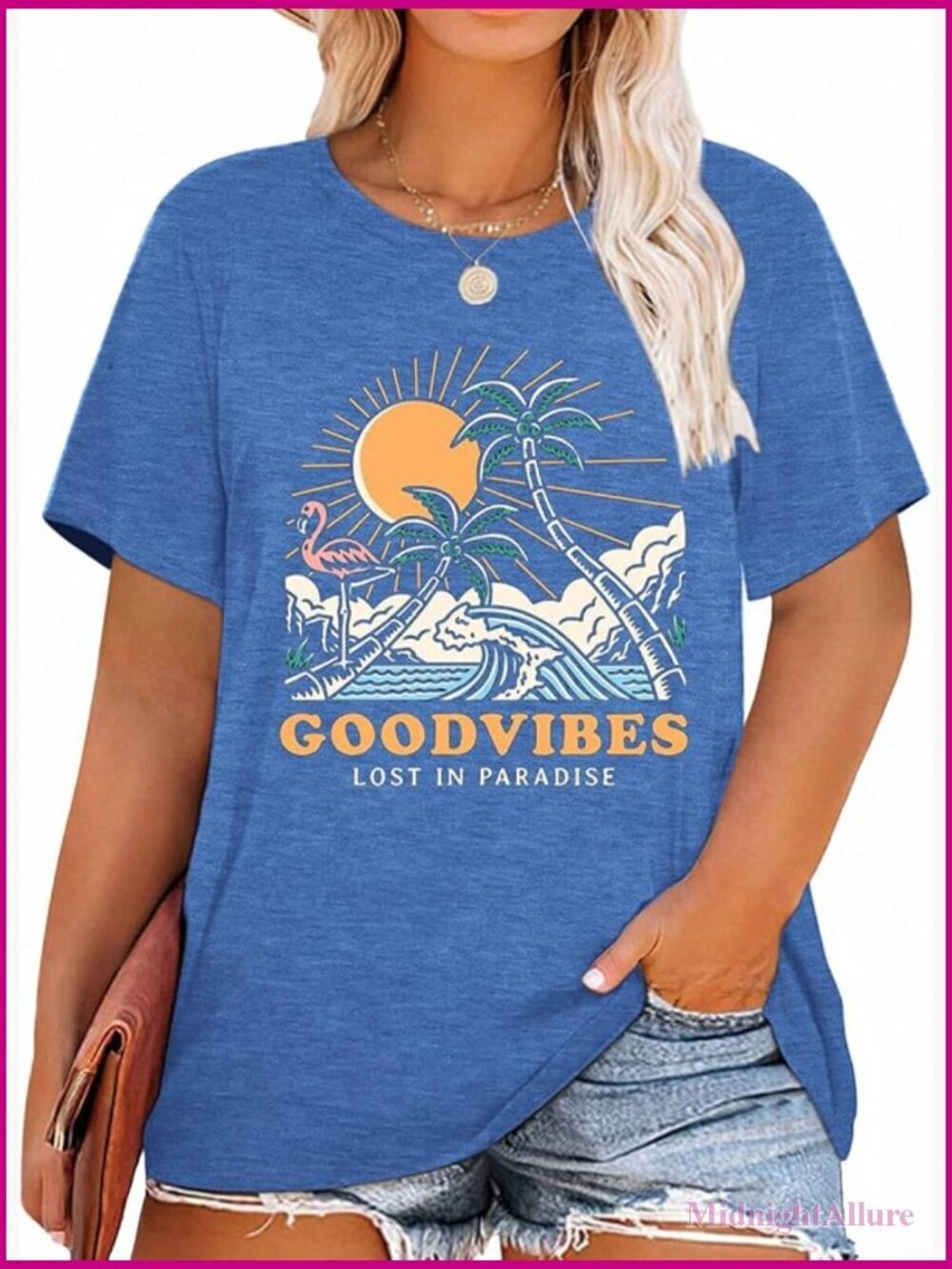 Plus Size Graphic Tee Vintage Camping Short Sleeve T-Shirt